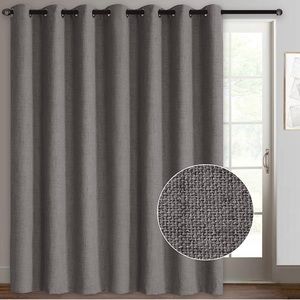 Rose Home Fashion 100% Blackout Curtains, Linen, 100x84”, Dark Grey